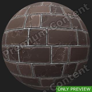 PBR wall bricks old texture 0001